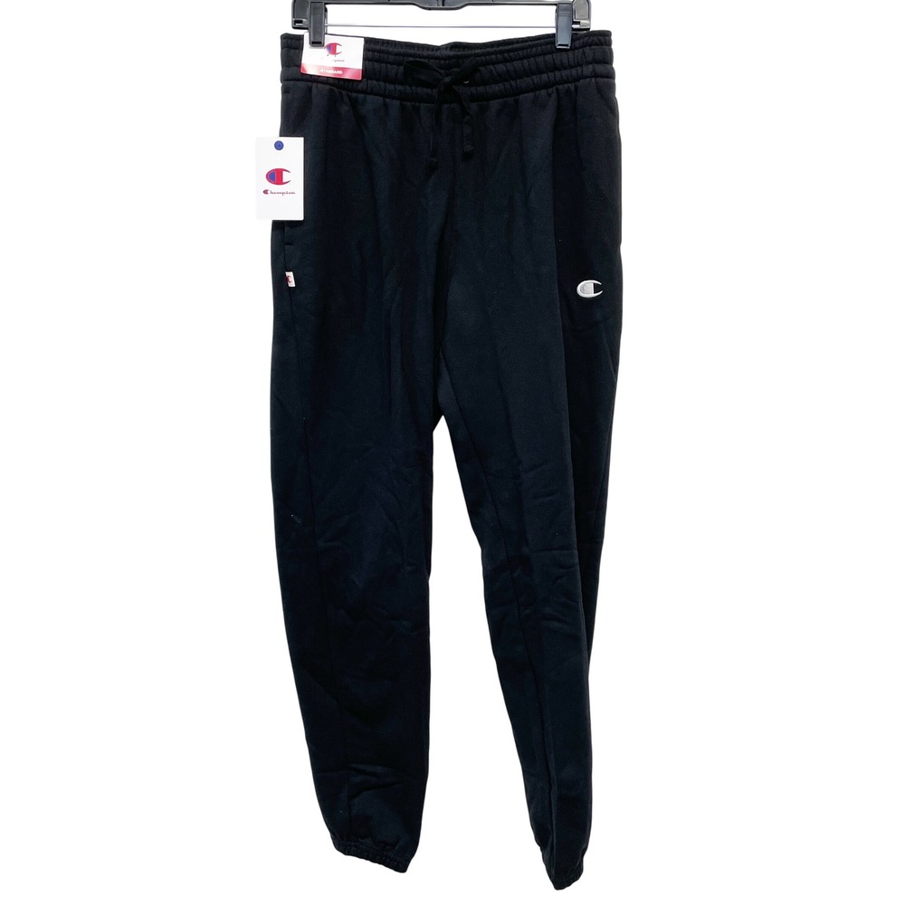 Champion Women's Black Fleece Logo Jogger Sweatpants Size Medium